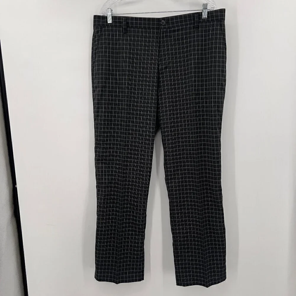 Adidas Mens Plaid Straight Pants Size 36X30